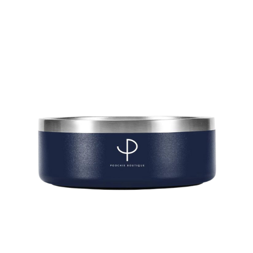 Premium Stainless Steel Pet Bowl - Midnight Blue