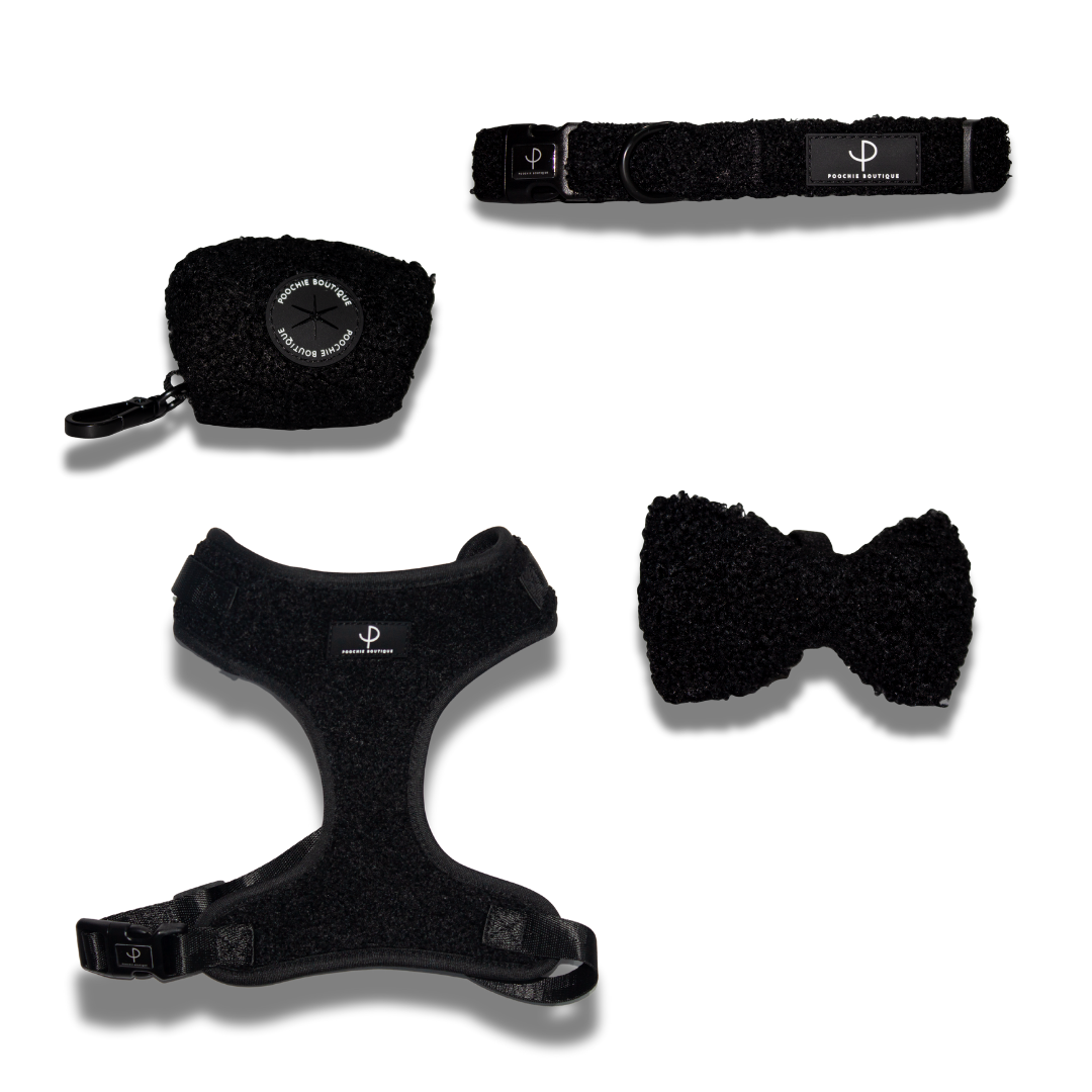 Teddy Bear Harness Set -  Black